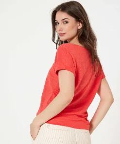 Camisa Giulia E Tu De Lino Con Cuello En V