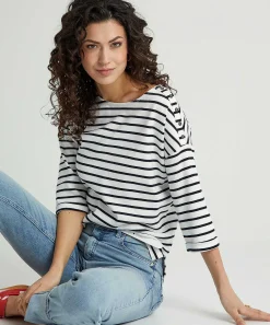 Camisa Giulia E Tu Rayas Bretonas
