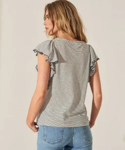 Camisa Giulia E Tu Volant Rayas Finas