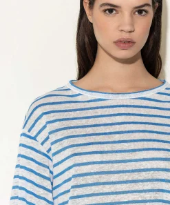 Camisa Luisa Cerano De Lino Con Rayas