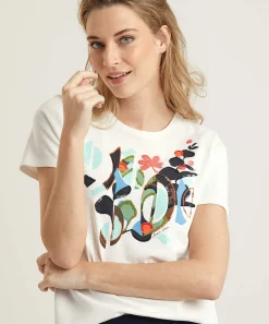 Camisa Marc Cain Estampada Con Cuentas
