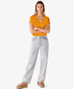 Camisa Oui Lino Cuello Pico