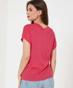 Camisa Oui Lino Cuello Pico