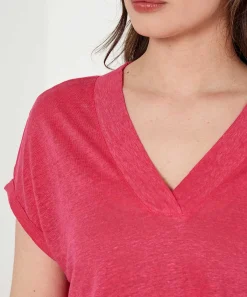 Camisa Oui Lino Cuello Pico