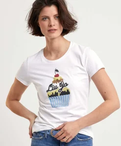 Camiseta Liu Jo Con Diamantes De Imitacion