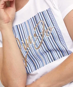 Camiseta Liu Jo Con Estampado De Purpurina Y Pedreria