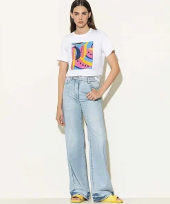 Camiseta Luisa Cerano Estampado Tropical