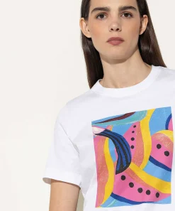 Camiseta Luisa Cerano Estampado Tropical