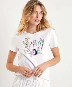Camiseta Marc Cain Con Estampado De Letras Multicolor