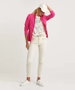 Camiseta Oui Estampado De Moda Cuentas Multicolor