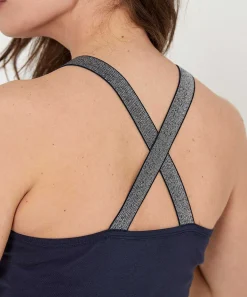 Camiseta Sin Mangas * Essentials Con Espalda Cruzada Y Lurex