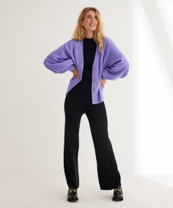 Cardigan Beaumont Extragrande Con Manga Globo Salvia