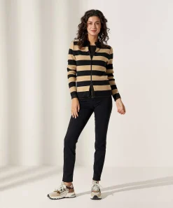 Cardigan Con Cremallera * A Rayas
