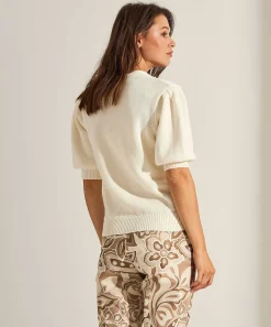 Cardigan Giulia E Tu Con Mangas Abullonadas