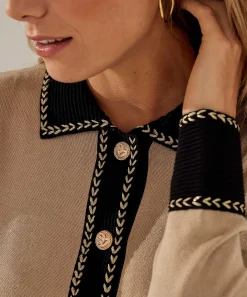 Cardigan Leo & Ugo Con Bordado De Lurex