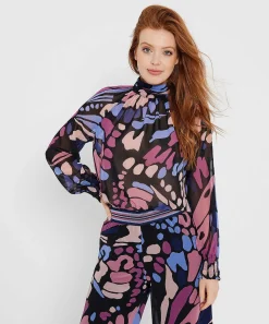Caroline Biss Blusa Crepe Multicolor