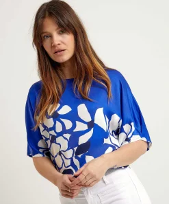 Caroline Biss Blusa Sedosa Flor