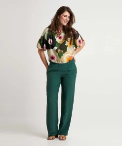 Caroline Biss Blusa Sedosa Flor Fantasia