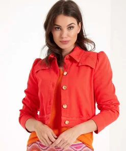 Caroline Biss Chaqueta Corta Manga Abullonada