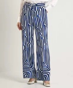 Caroline Biss Pantalones Palazzo Rayas Fantasia