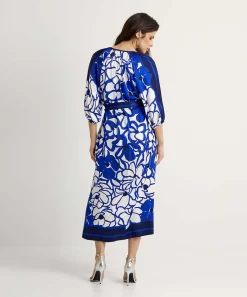 Caroline Biss Vestido Sedoso Flor