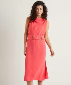 Caroline Biss Vestido Sin Mangas Cuello Cascada
