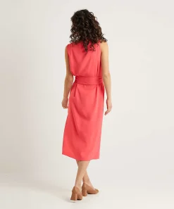 Caroline Biss Vestido Sin Mangas Cuello Cascada