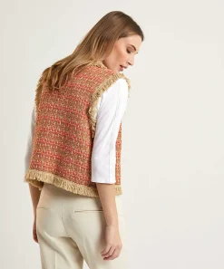 Chaleco Summum Sin Mangas Flecos Lurex