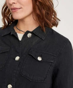 Chaqueta Estilo Camisa Safari De Lino Giulia E Tu
