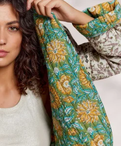 Chaqueta Tipo Kimono Reversible Summum Patchwork Indio