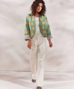 Chaqueta Tipo Kimono Reversible Summum Patchwork Indio