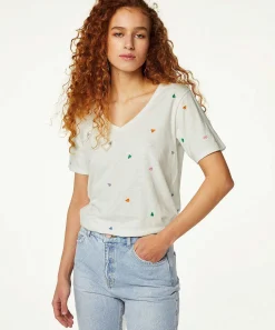 Fabienne Chapot Camiseta Corazones Bordado Phil