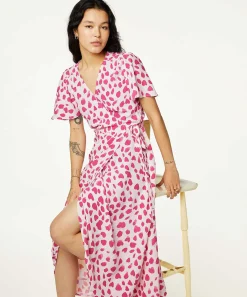 Fabienne Chapot Vestido Cruzado Estampado De Lunares Archana