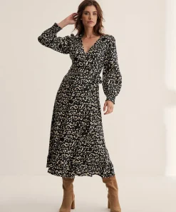 Fabienne Chapot Vestido Cruzado Estampado Floral Natalia