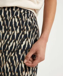Falda Cruzada Cenida Con Estampado Borroso De No Man'S Land