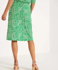 Falda Kyra Estampado De Hojas Verda