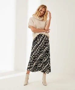 Falda No Man'S Land Crepe De Viscosa Estampado Barrido