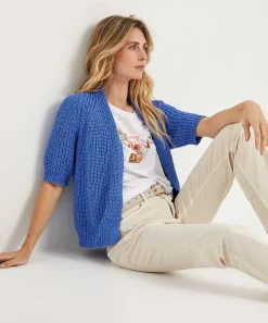 Giulia E Tu Cardigan De Hilo De Cinta Manga Corta