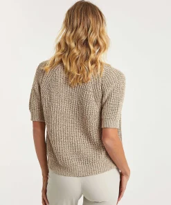 Giulia E Tu Cardigan De Hilo De Cinta Manga Corta