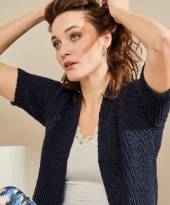 Giulia E Tu Cardigan De Hilo De Cinta Manga Corta