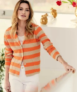 Giulia E Tu Relief Blazer Chaleco Rayas
