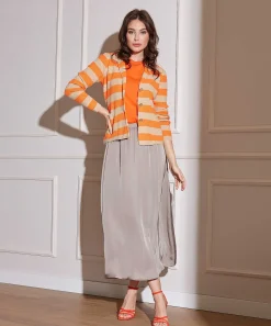 Giulia E Tu Relief Blazer Chaleco Rayas