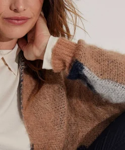 Giulia E Tu Swagger Cardigan Mezcla De Mohair Jacquard