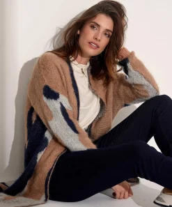 Giulia E Tu Swagger Cardigan Mezcla De Mohair Jacquard