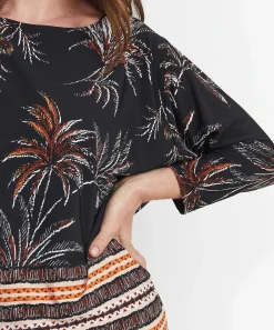 Giulia E Tu Top Estampado De Hojas