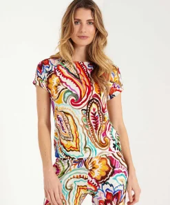Giulia E Tu Top Slinky Maxi Paisley