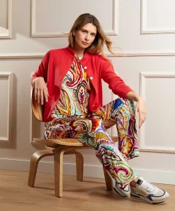 Giulia E Tu Top Slinky Maxi Paisley