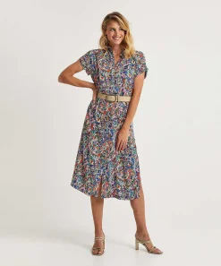 Giulia E Tu Vestido Con Botones Multi Paisley