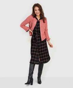 Jane Lushka Vestido Con Botones Cuadros Rossy