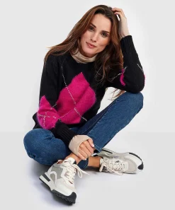 Jersey De Punto Giulia E Tu Con Estampado De Rombos